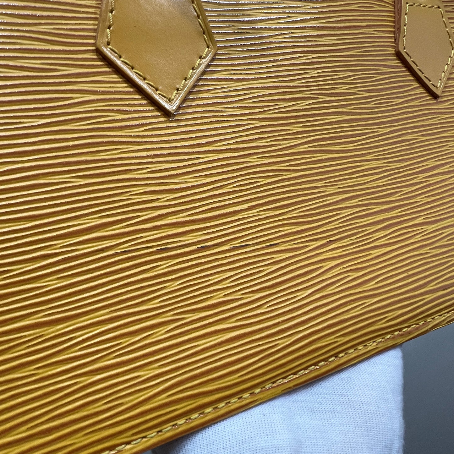 LOUIS VUITTON Triangular Sac Epi Leather Bag