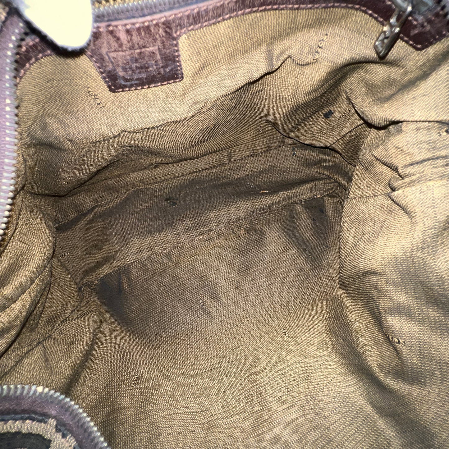Fendi Zucca Canvas Shoulder Bag