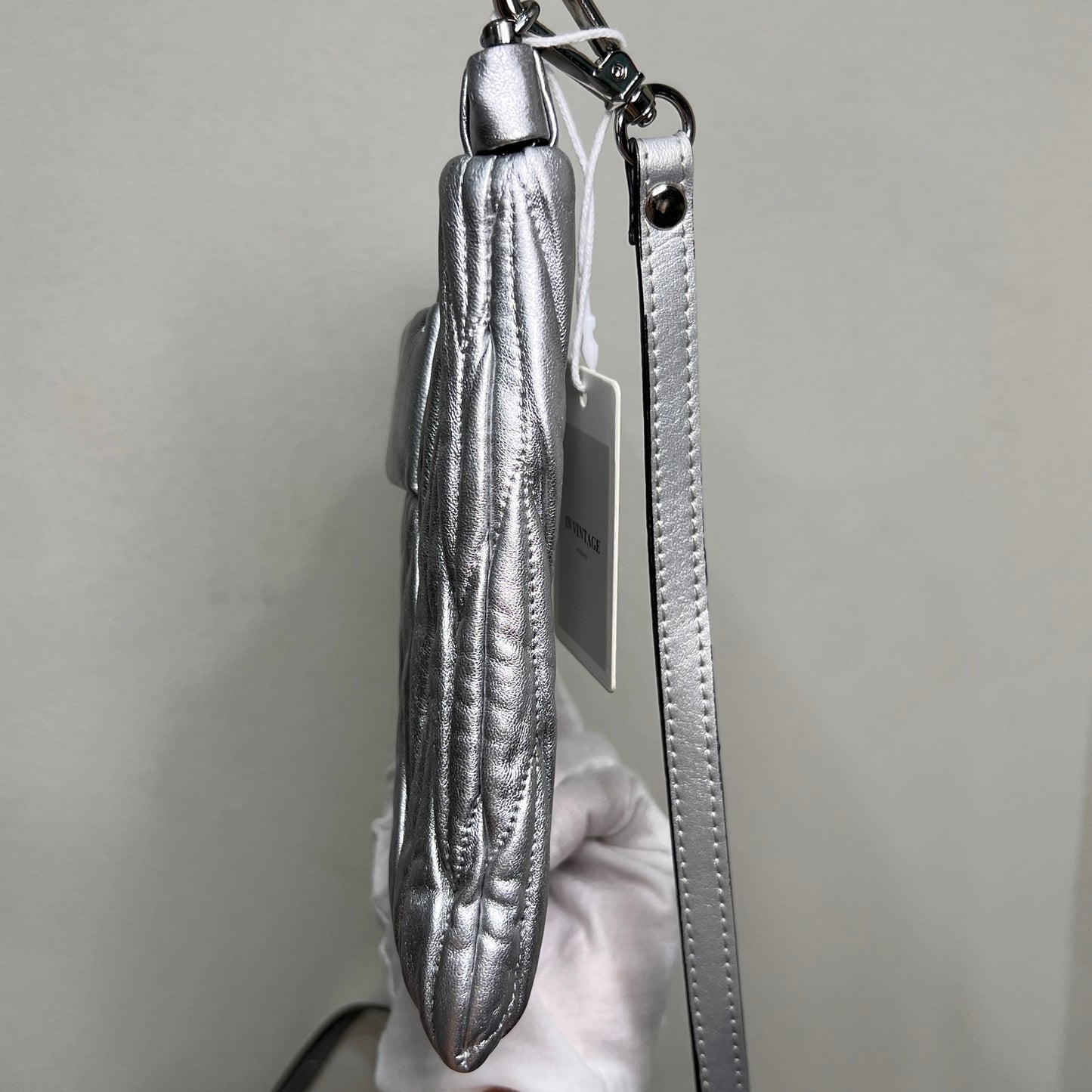 MIU MIU Metallic Leather Crossbody 30cm