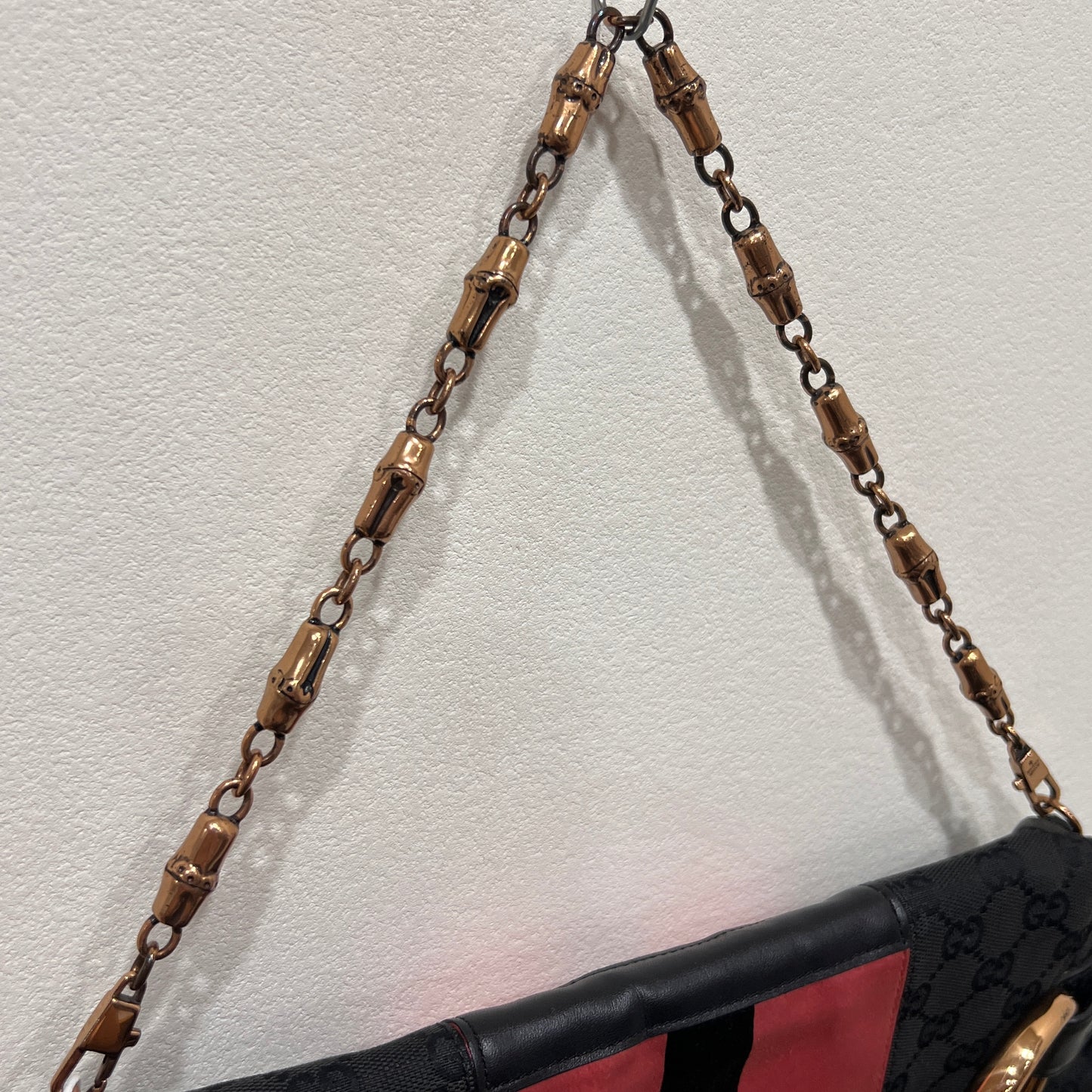 GUCCI Black GG Monogram Horsebit