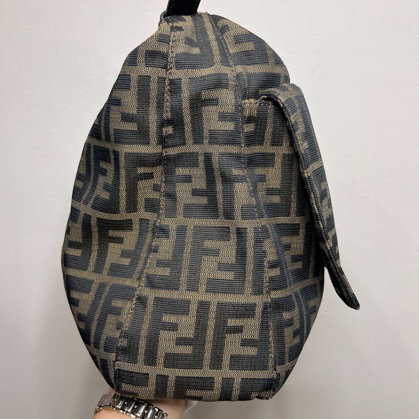 Fendi Zucca Canvas Shoulder Bag