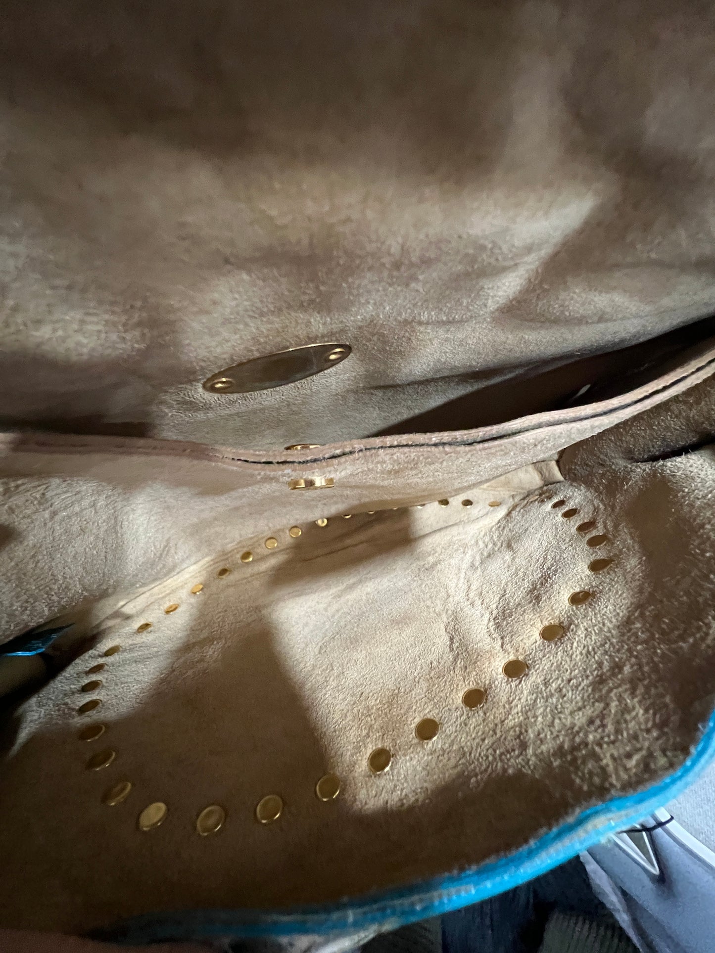 CELINE Blue Phyton Shoulder Bag