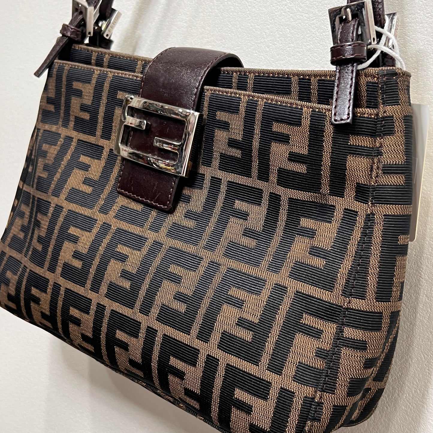 Fendi Zucca Canvas Shoulder Bag