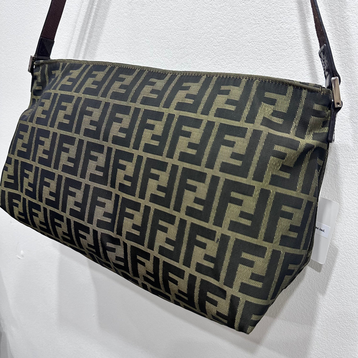 FENDI Vintage Zucca Shoulder Bag Messenger Style