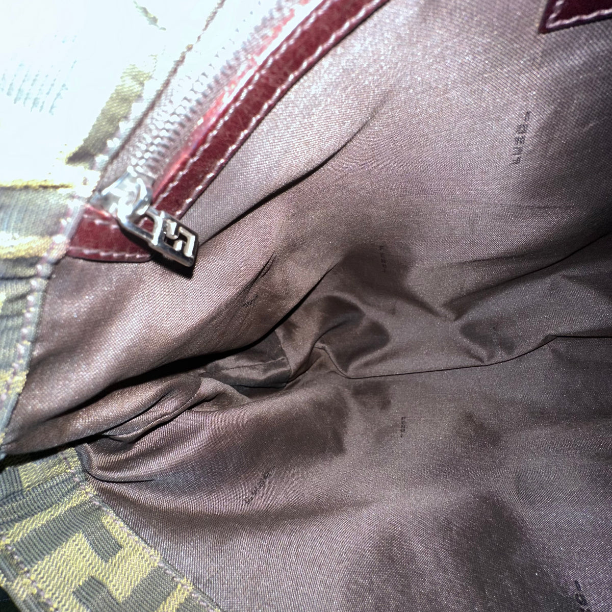 FENDI Vintage Zucca Shoulder Bag Messenger Style