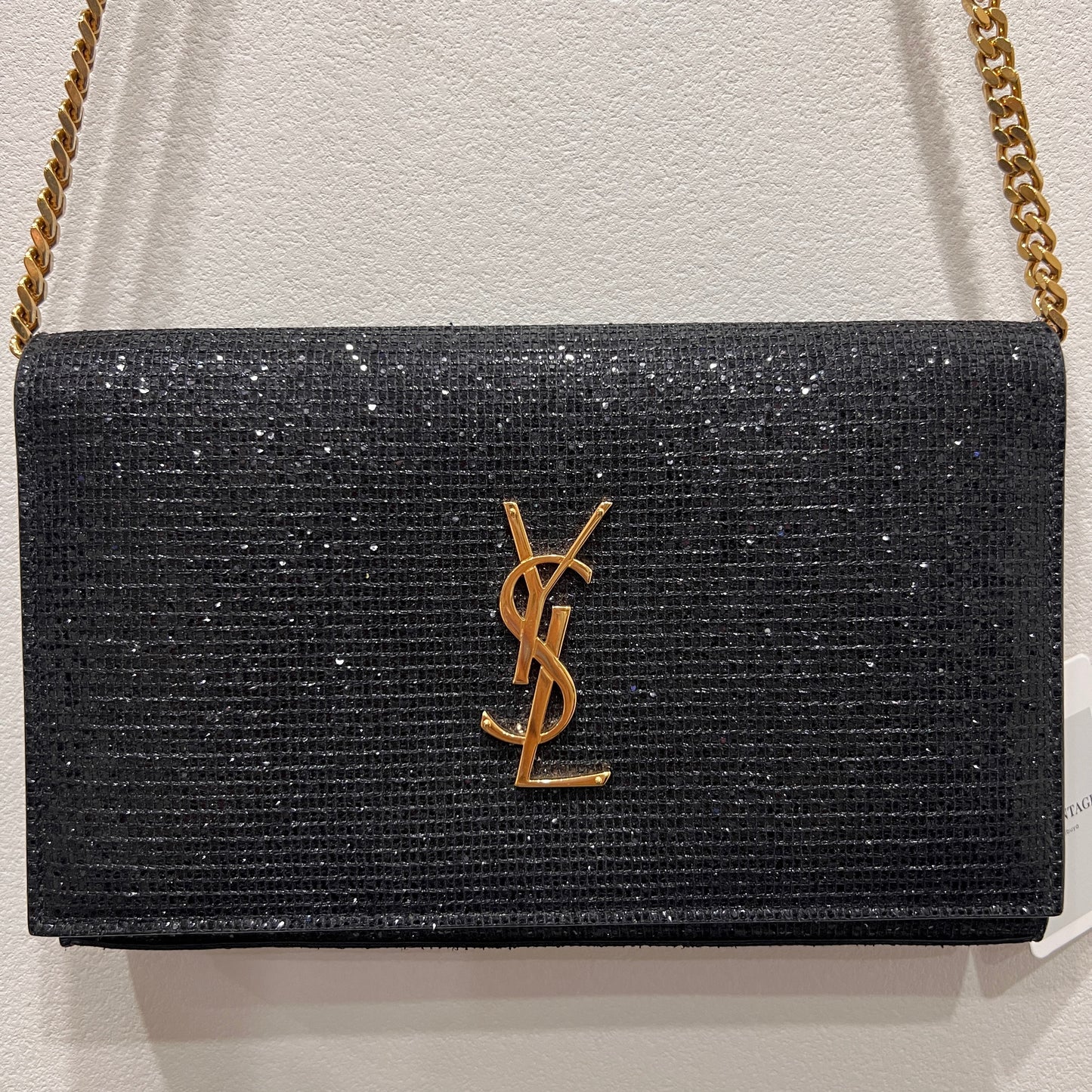 YSL Rare Kate Glitter Chain Wallet