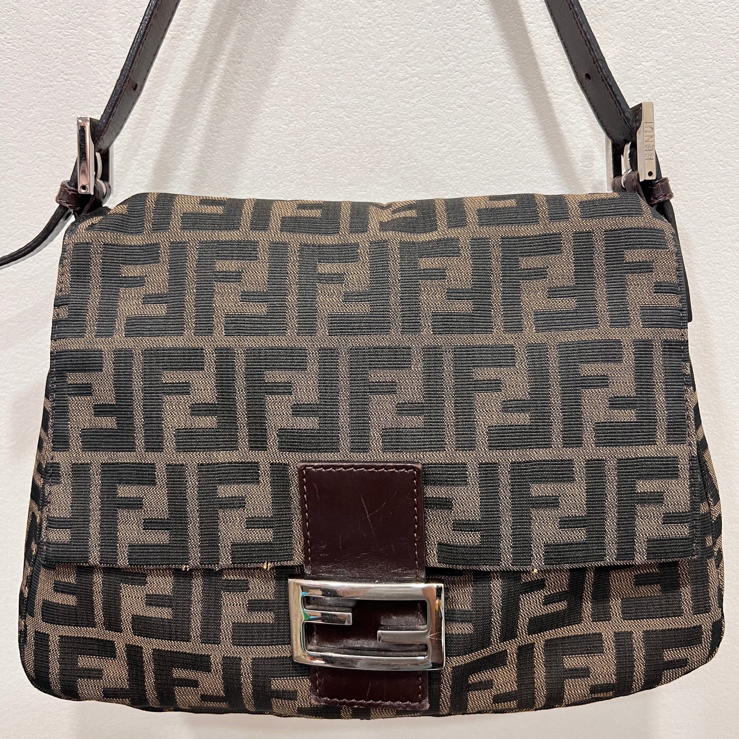 FENDI Mamma Baguettw Silver Hardware