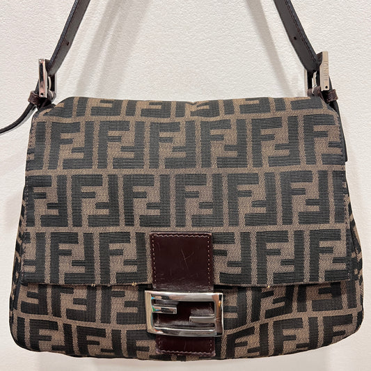 FENDI Mamma Baguettw Silver Hardware