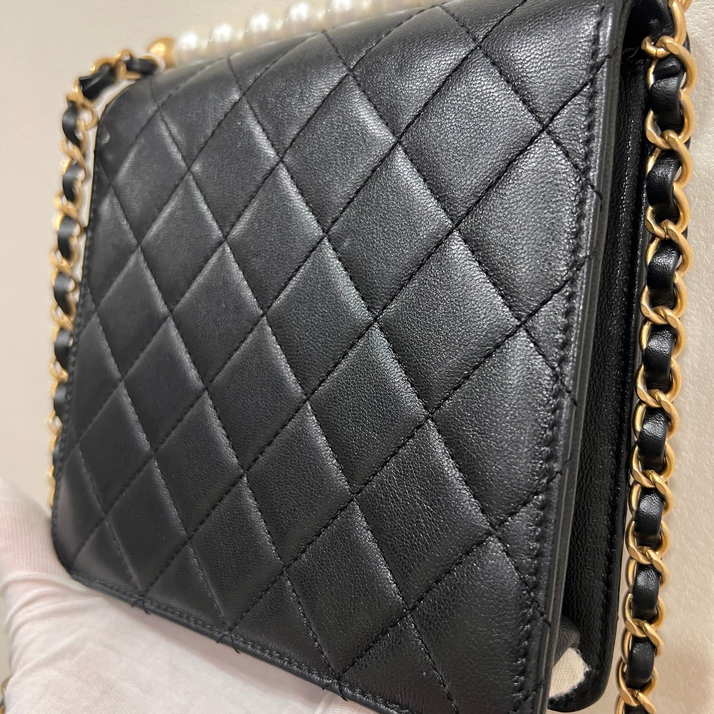 CHANEL Mini Chic Pearl Flap Bag Quilted