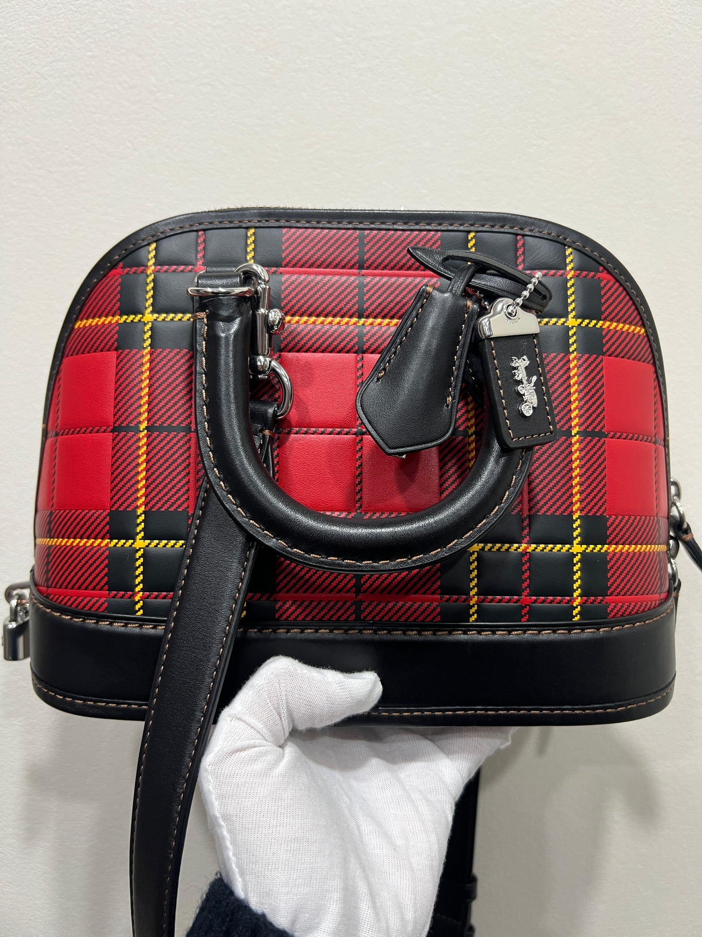 COACH Revel Bag Plaid Print