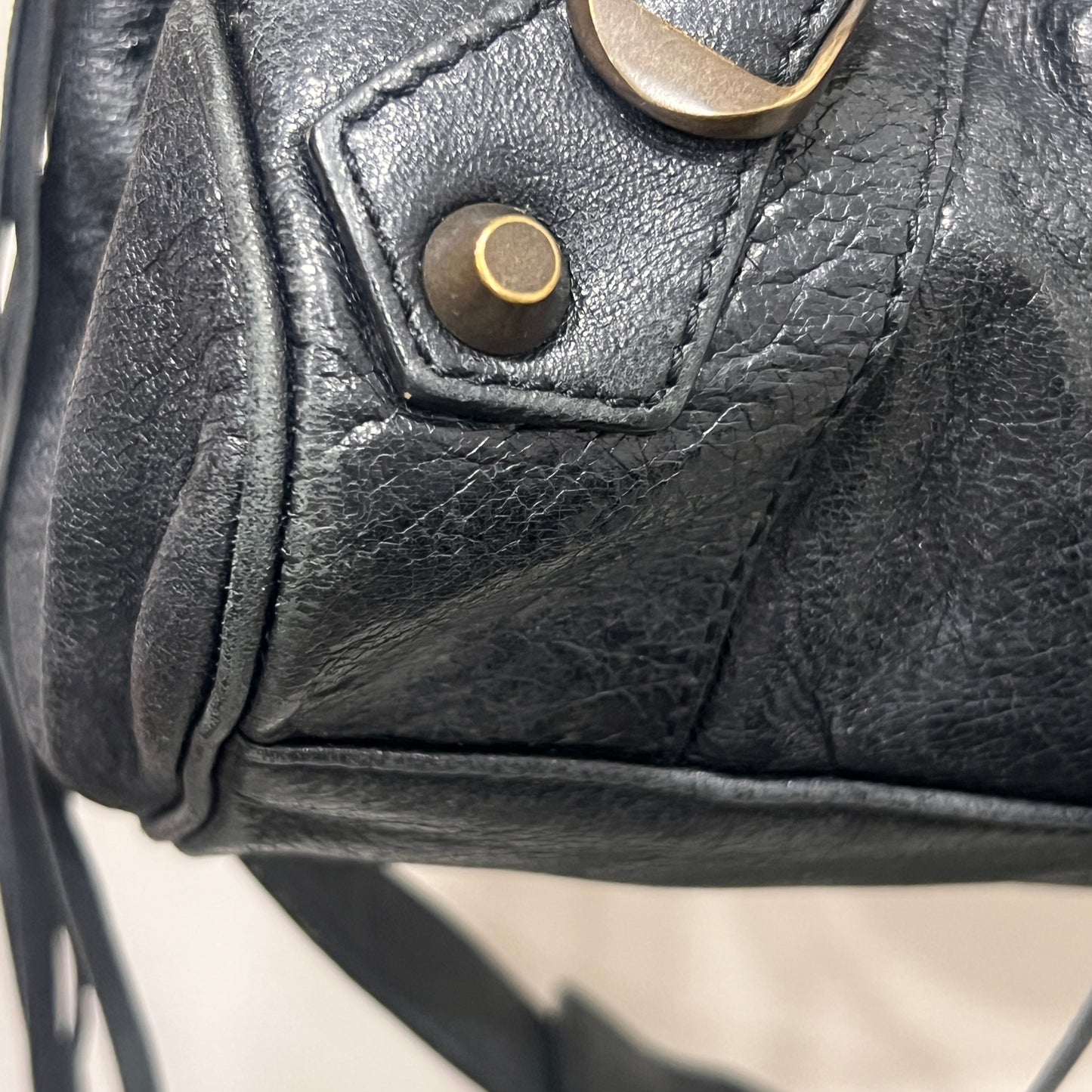 BALENCIAGA Black Twiggy Leather Satchel