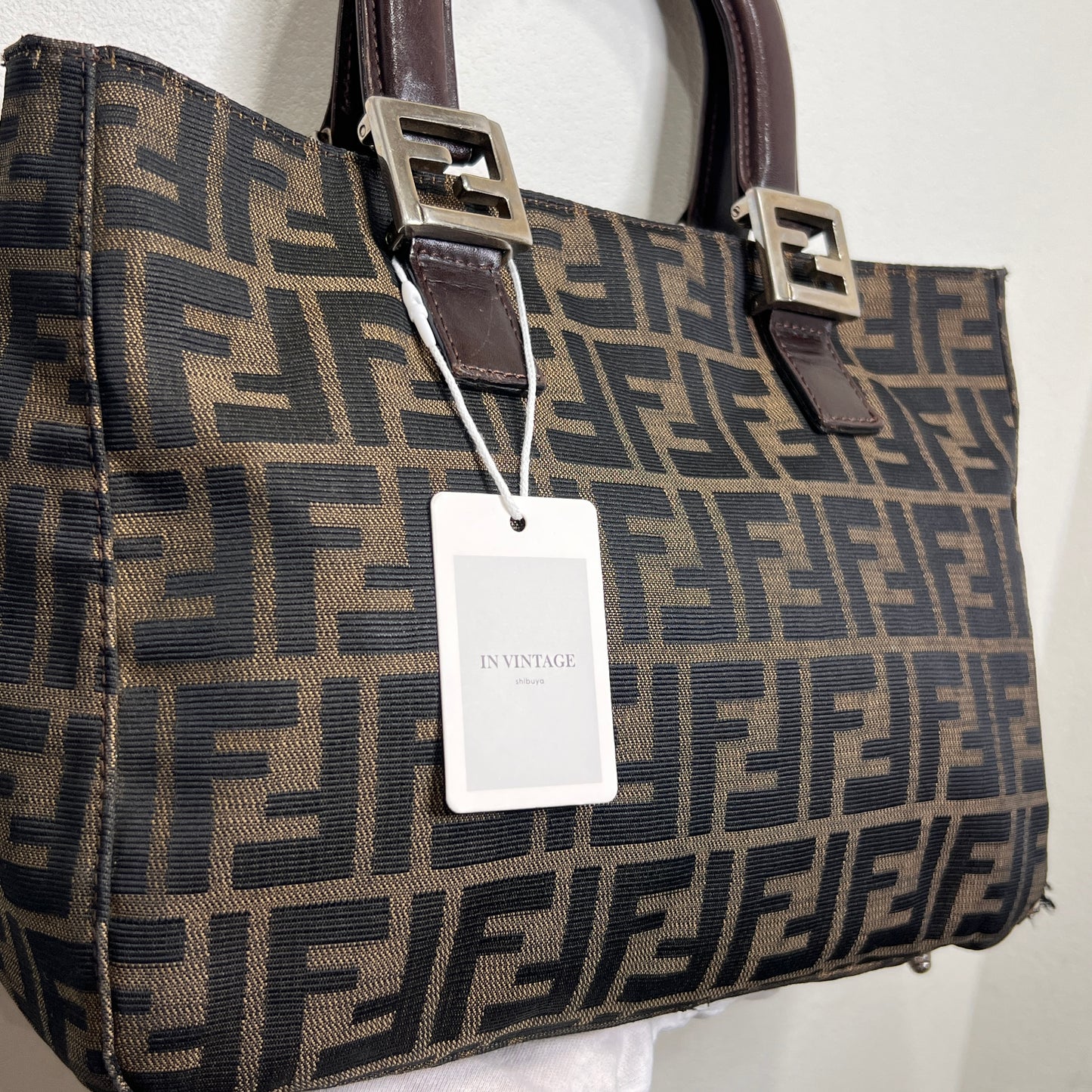 FENDI Zucca Canvas Handbag
