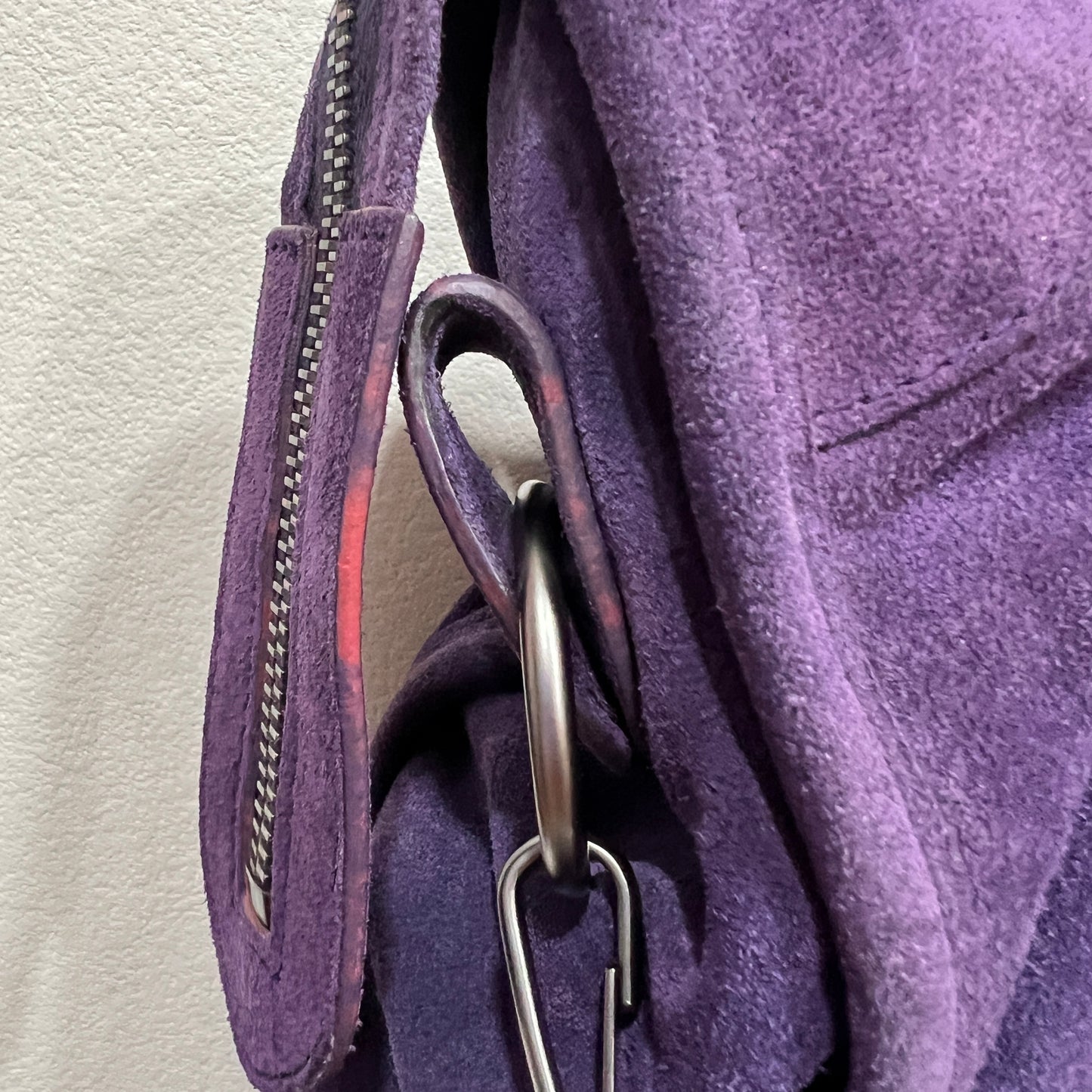 BALENCIAGA City Purple Suede leather