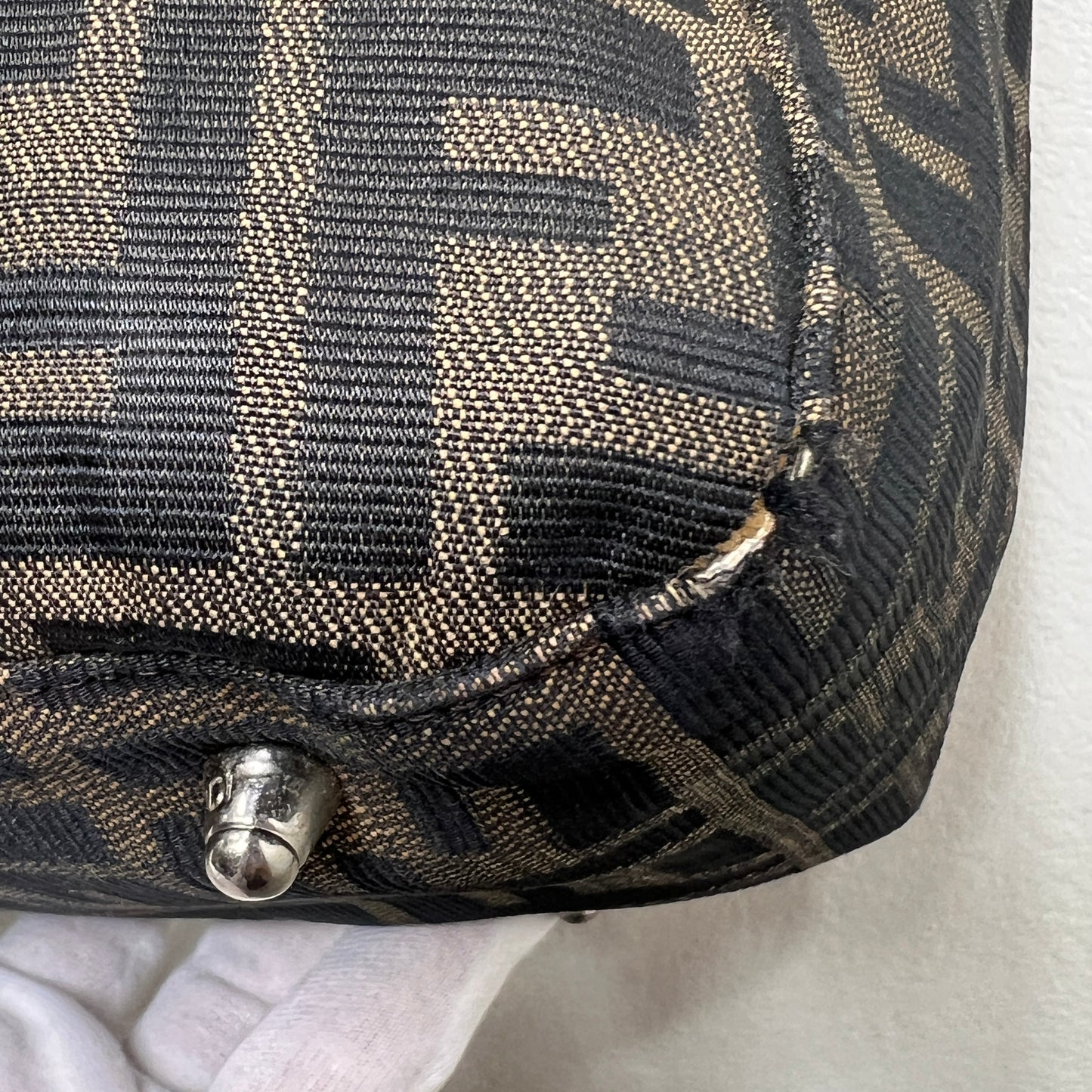 FENDI Zucca Canvas Handbag
