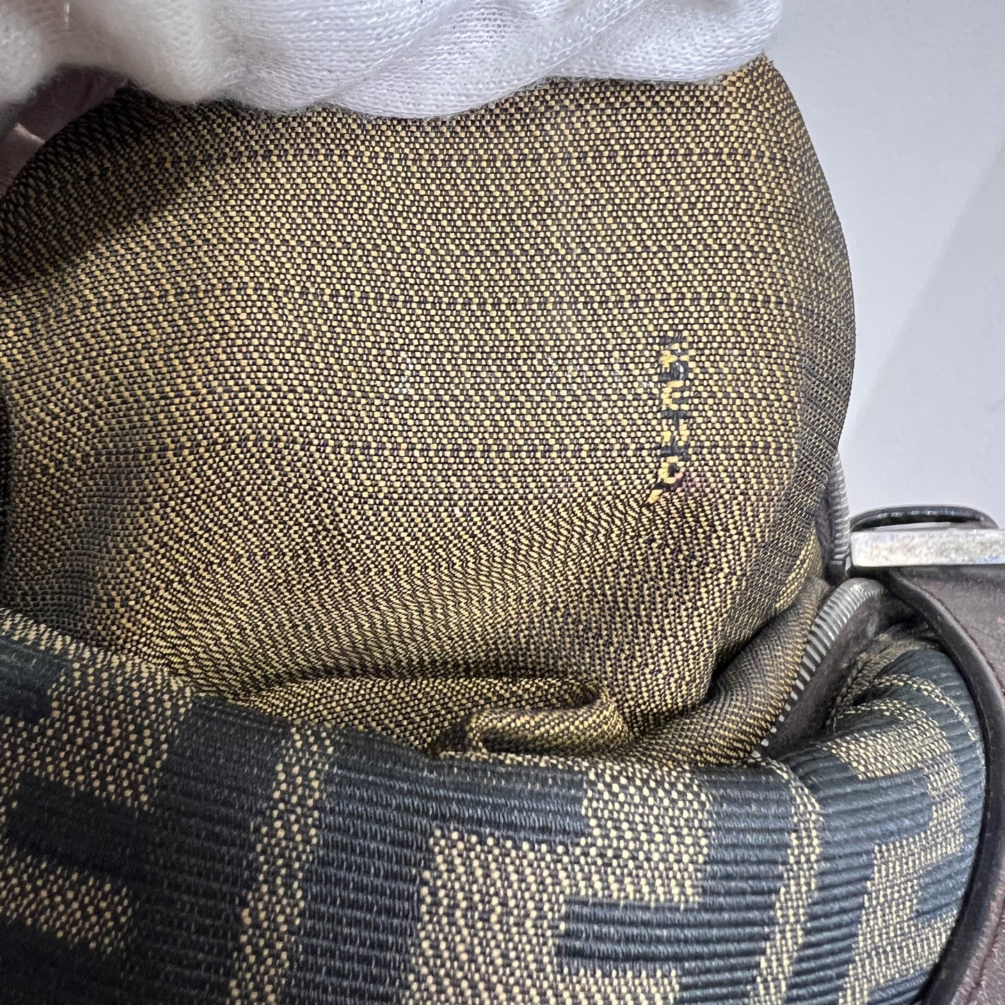 Fendi Zucca Canvas Shoulder Bag
