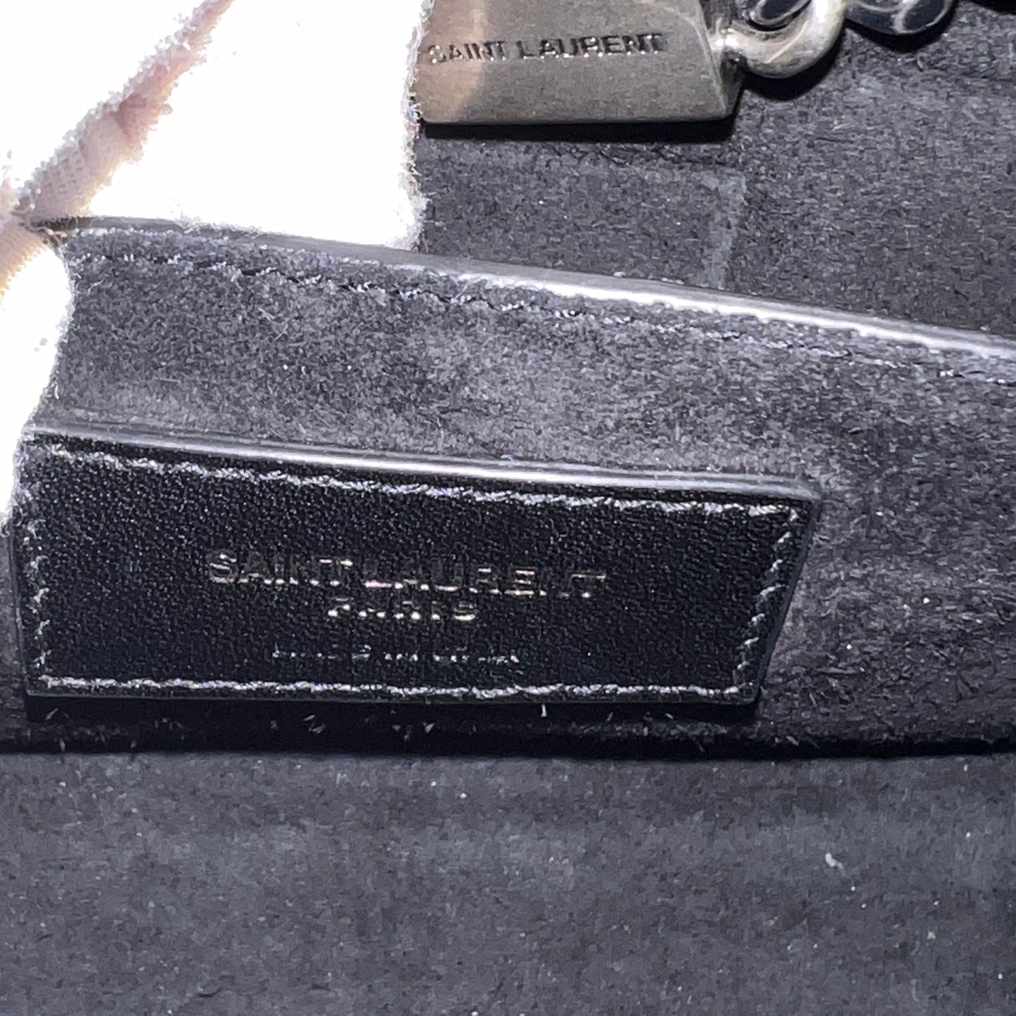 YSL Metallic Lizard-embossed Calf Leather