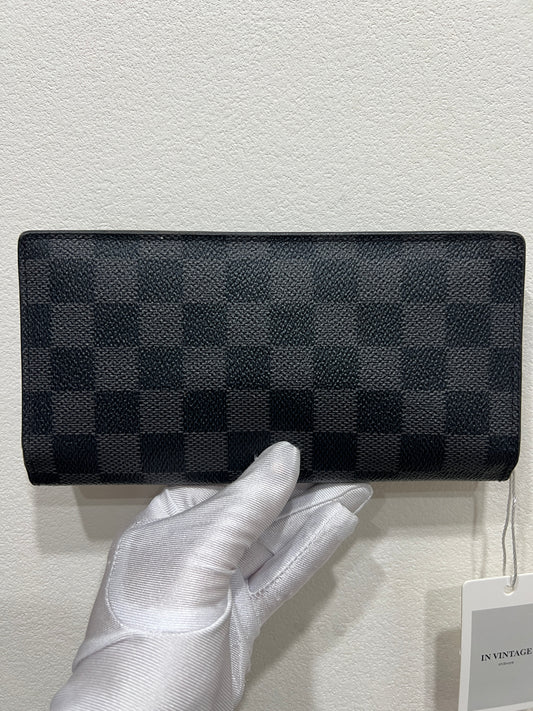 LOUIS VUITTON Long Black Damier Wallet