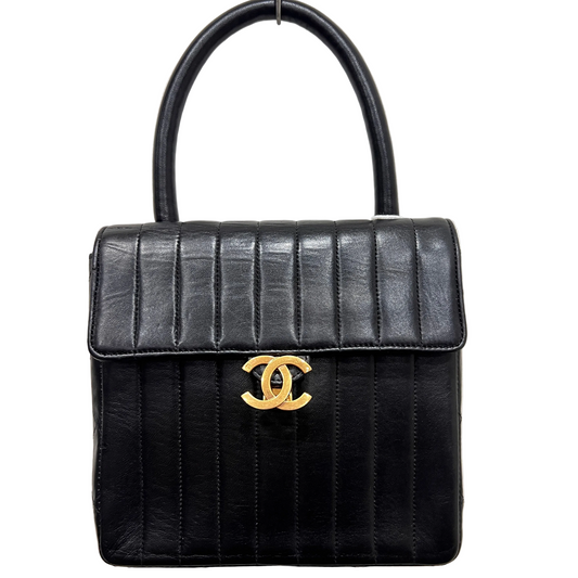 CHANEL Matelassé Mademoiselle Coco Mark Lambskin Handbag