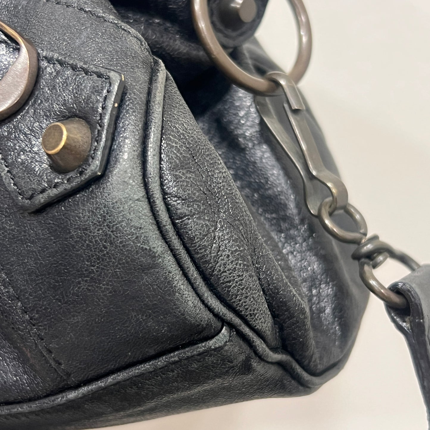 BALENCIAGA Black Twiggy Leather Satchel