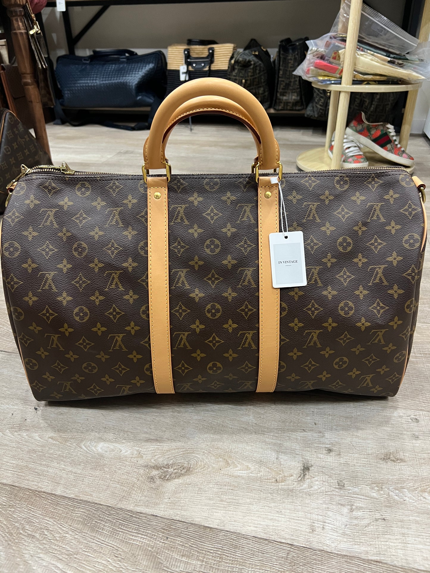 LOUIS VUITTON Keepall 45 (VACHETTA REPLACED, REPAIRED & RESTORED)