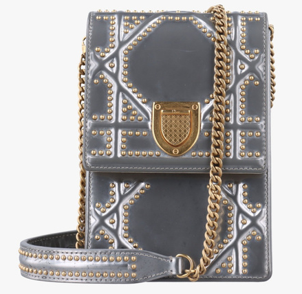 dior Diorama Silver Patent bag