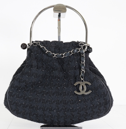 chanel Coco Charm Tweed Handbag
