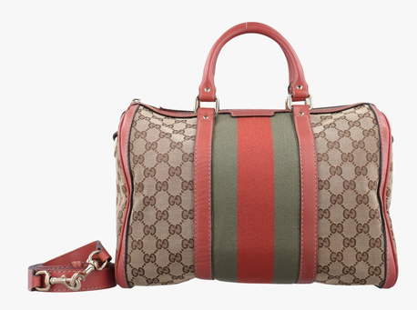 gucci Sherry Line Beige × Multi Leather × Fabric bag