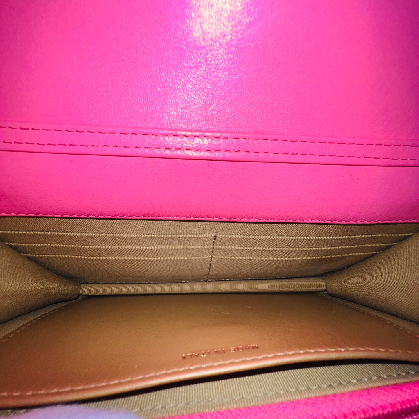 Chanel Pink Lambskin Leather Chain Wallet Crossbody