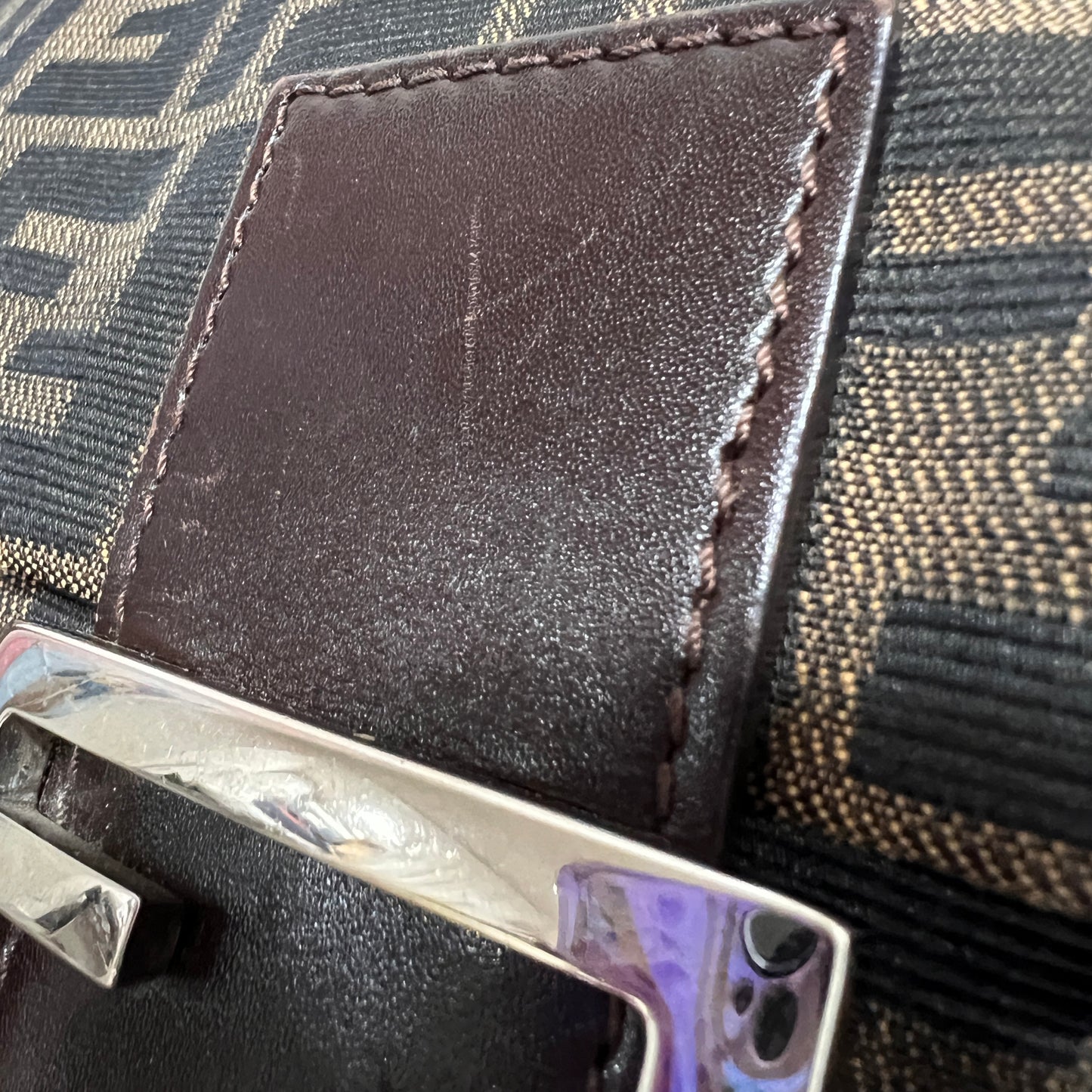 FENDI Mamma Baguettw Silver Hardware