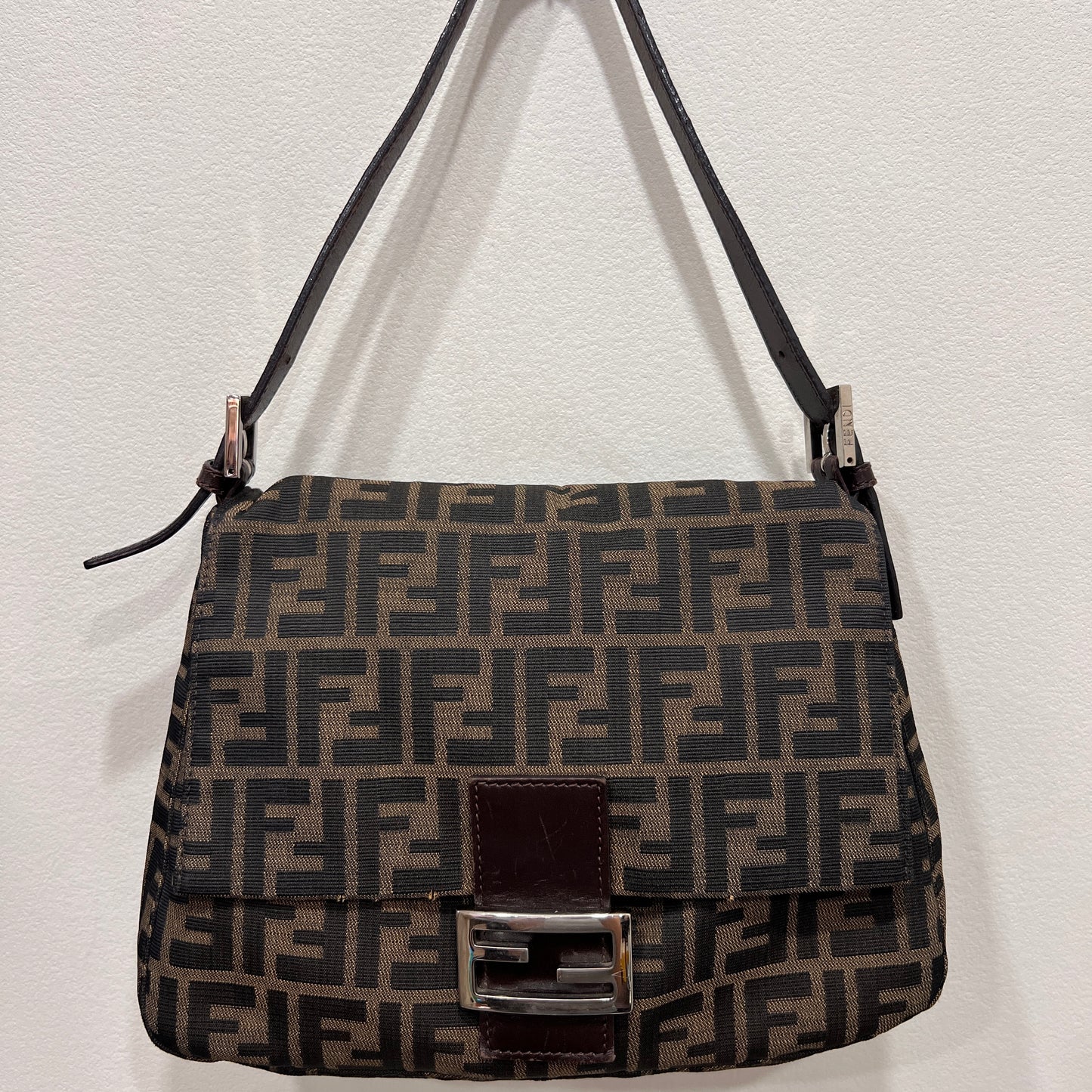 FENDI Mamma Baguettw Silver Hardware