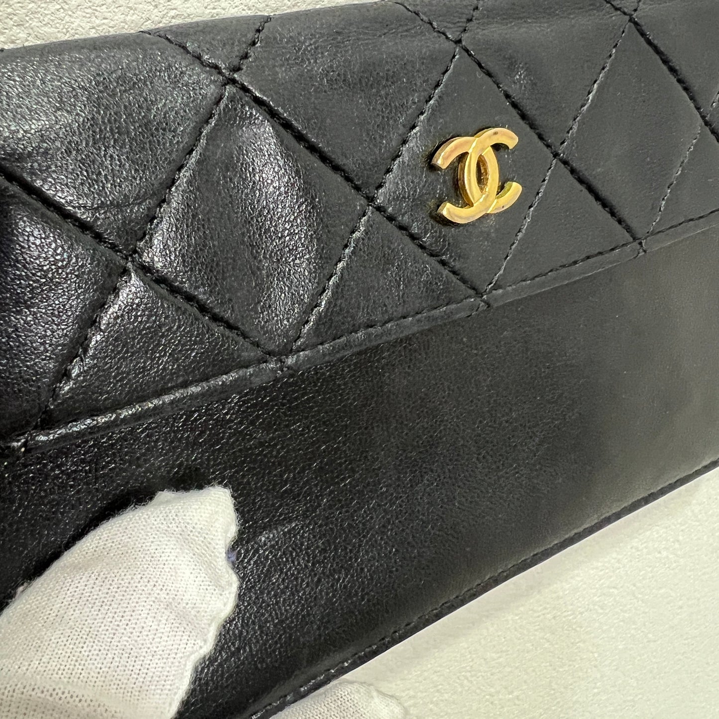 CHANEL Vintage Classic Flap with Wallet 24K gold 27cm