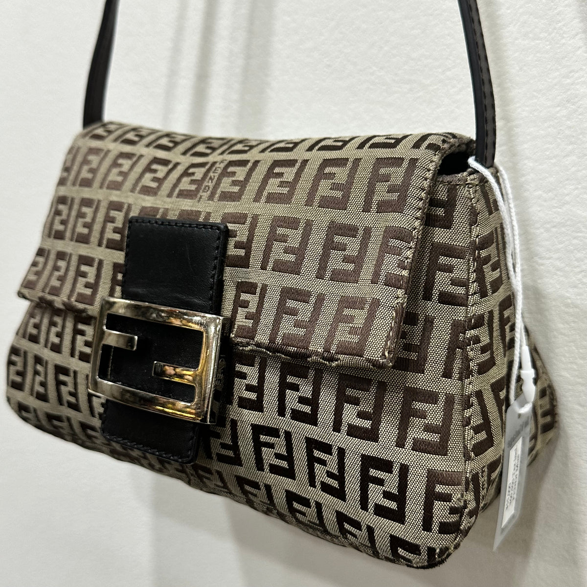 FENDI Mini Mamma Baguette Zuccino Canvas