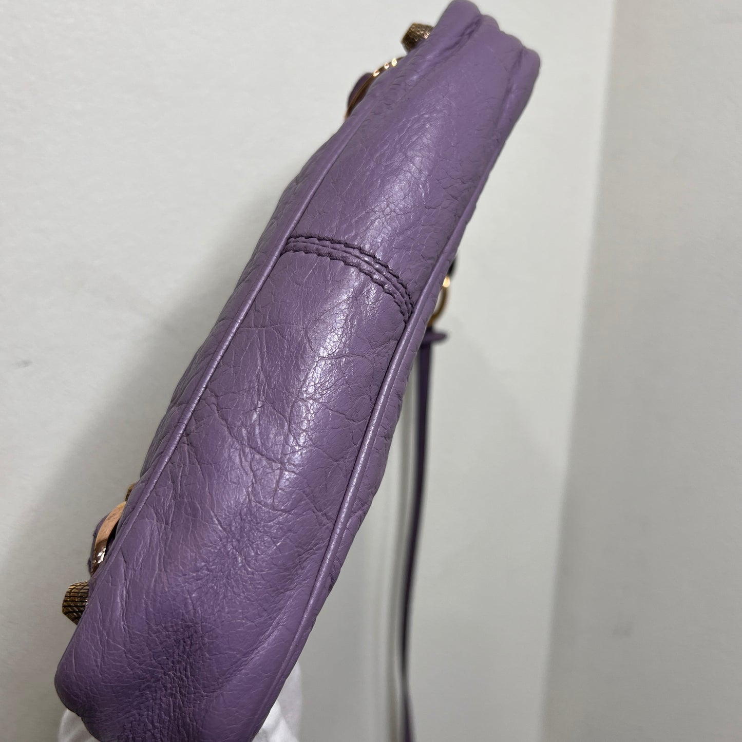 BALENCIAGA Lilac Leather Hip Crossbody