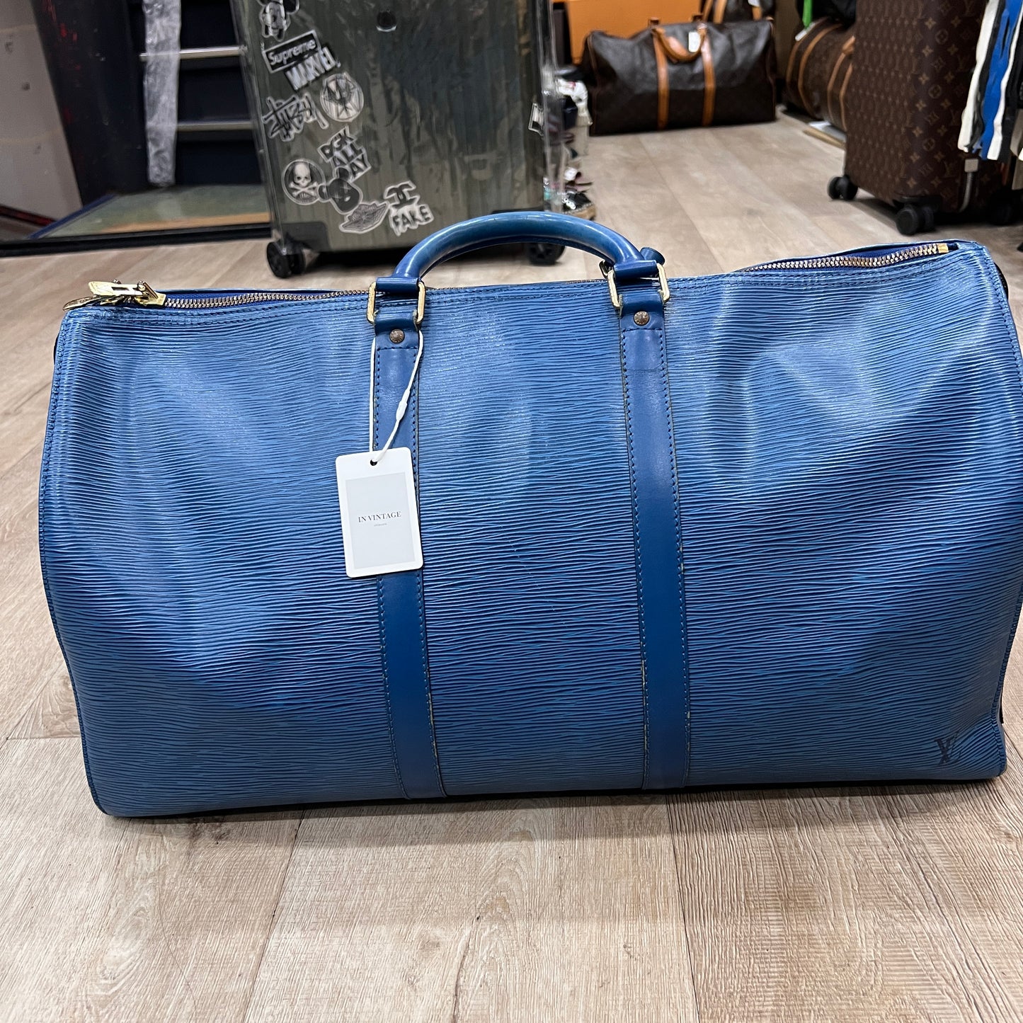 LOUIS VUITTON Keepall Epi Lether 50cm