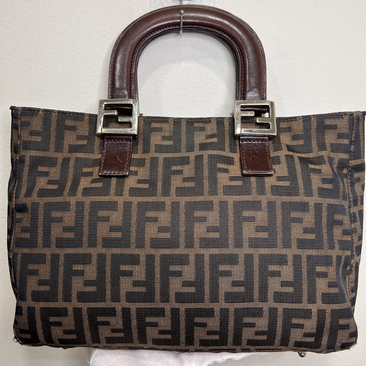 FENDI Zucca Canvas Handbag