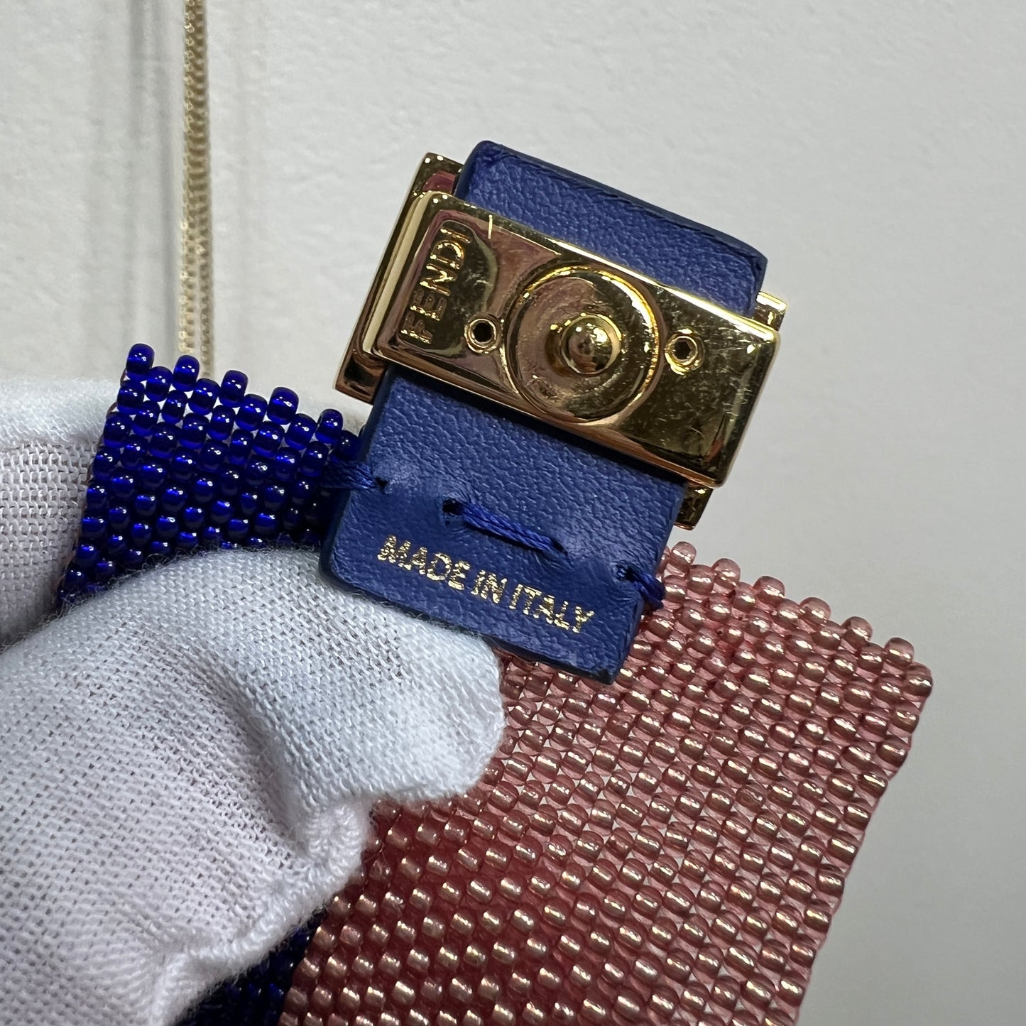 FENDI Pequin Pico Baguette Charm Beads Bag