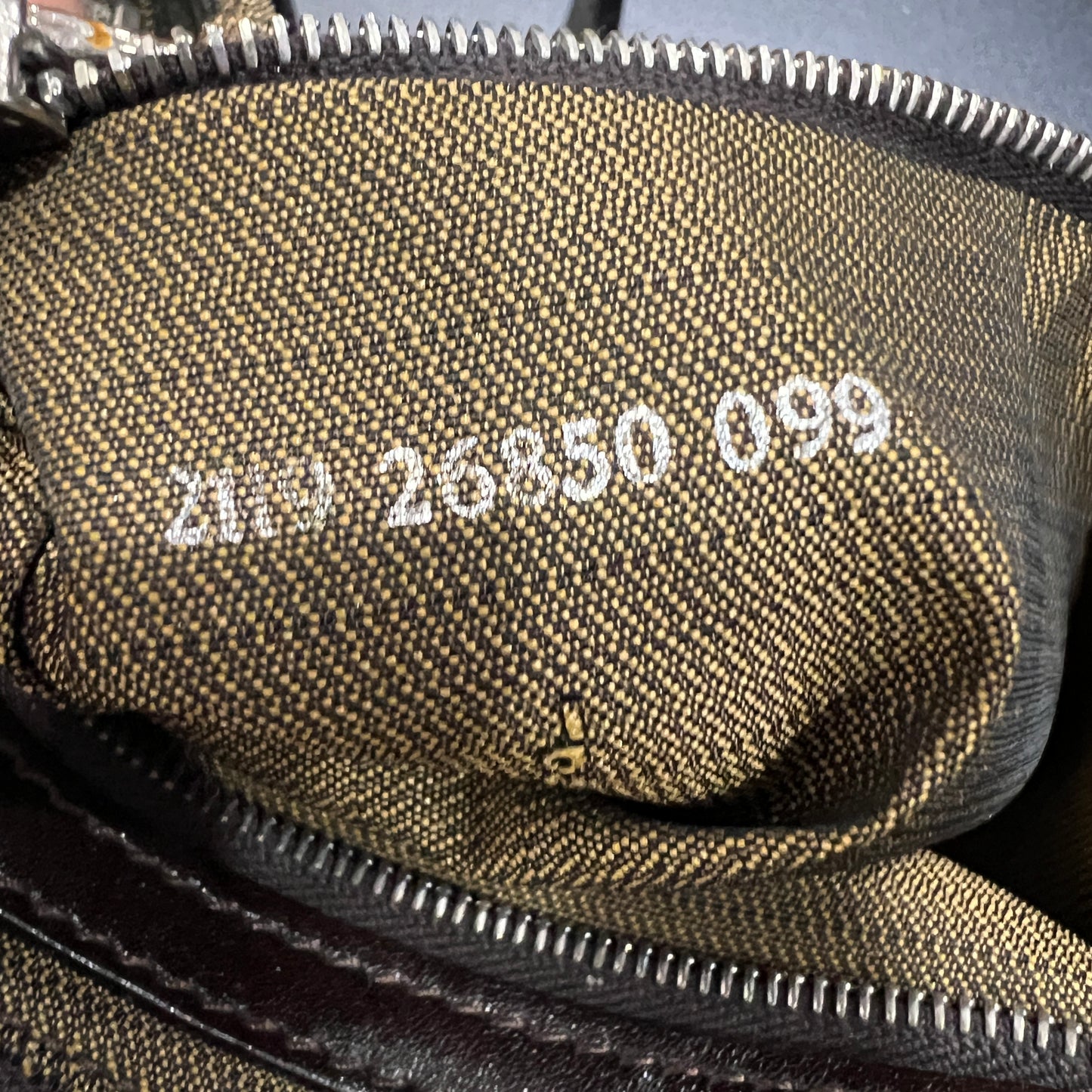 FENDI Baguette Crossbody Zucca Canvas