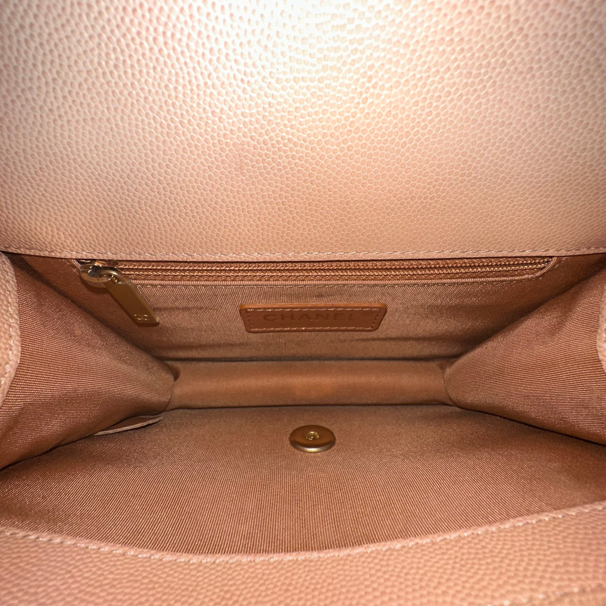 CHANEL Beige Ombre Quilted Caviar Leather Sunset On The Sea Flap / Waist Bag