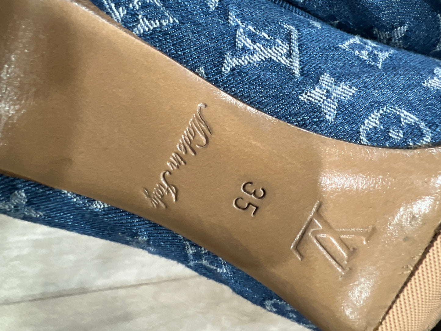 LOUIS VUITTON Denim Shoes SIZE 35