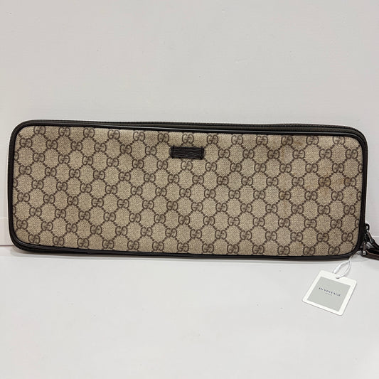 GUCCI Beige GG Supreme Canvas and Leather Travel Tie Case