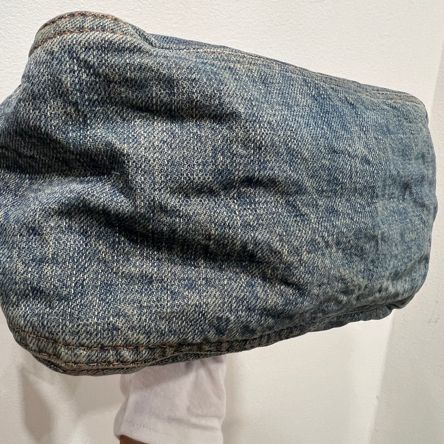 Fendi Mamma Baguette Denim Shoulder Bag