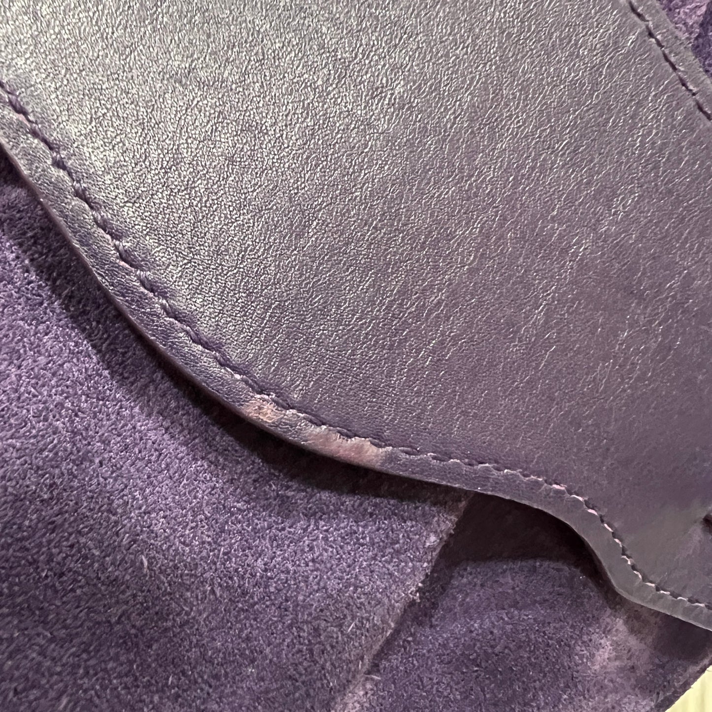 BALENCIAGA City Purple Suede leather