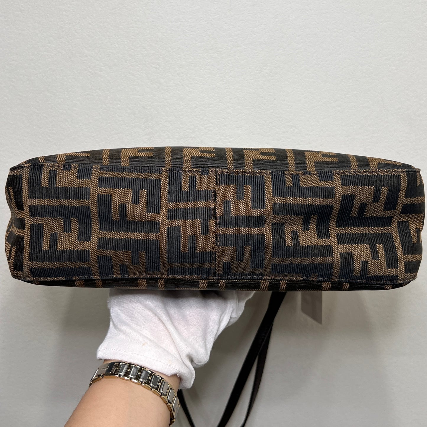 Fendi Zucca Canvas Shoulder Bag