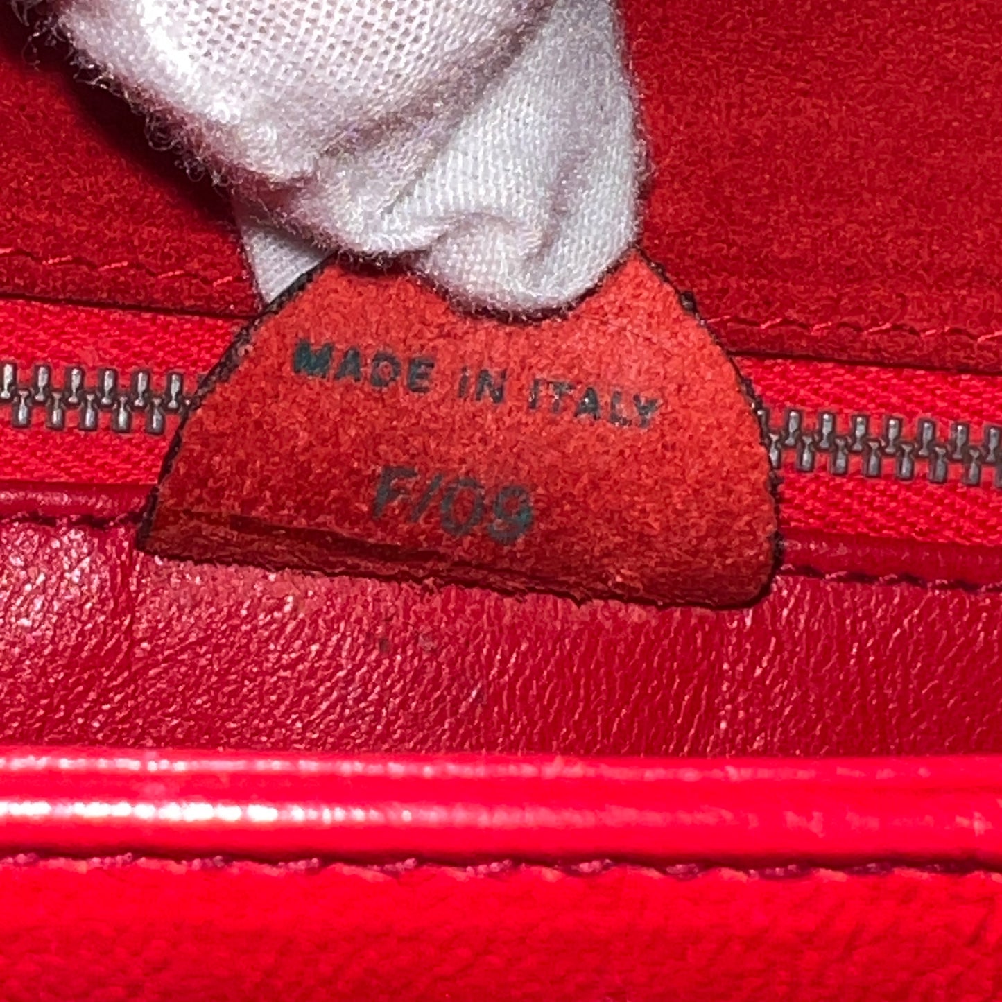 CELINE Horseshoe Red Suede Leather Two-Way Handbag