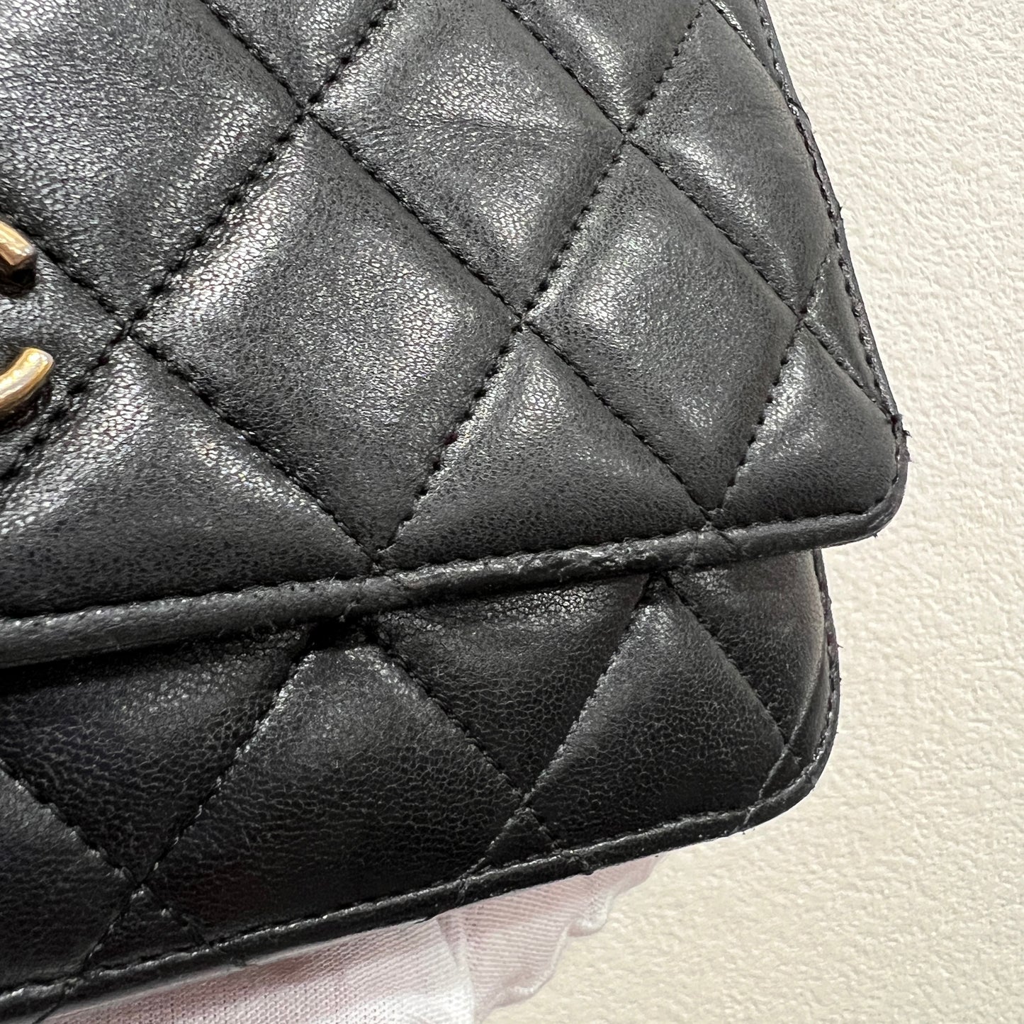 CHANEL Black Wallet on Chain (WOC) Coco Charm Lambskin