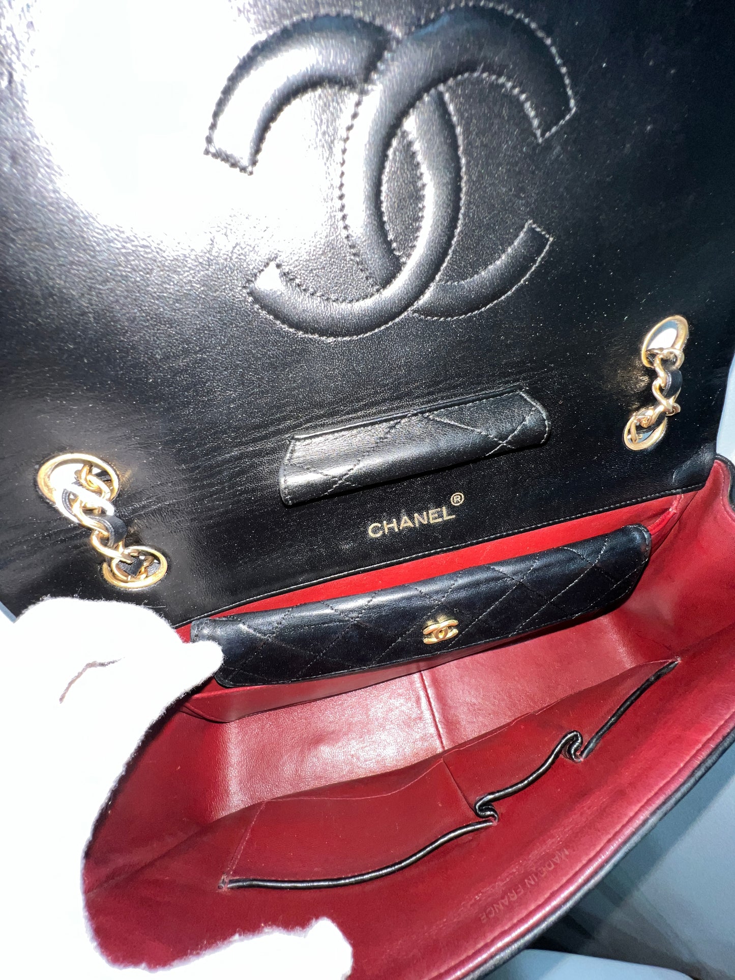 CHANEL Vintage Classic Flap with Wallet 24K gold 27cm