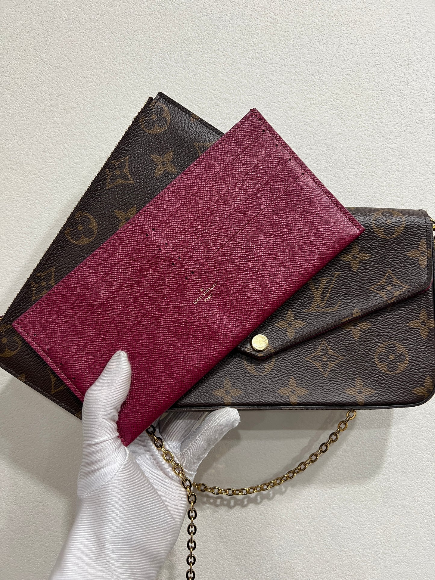 LOUIS VUITTON Felicie Pochette Full set