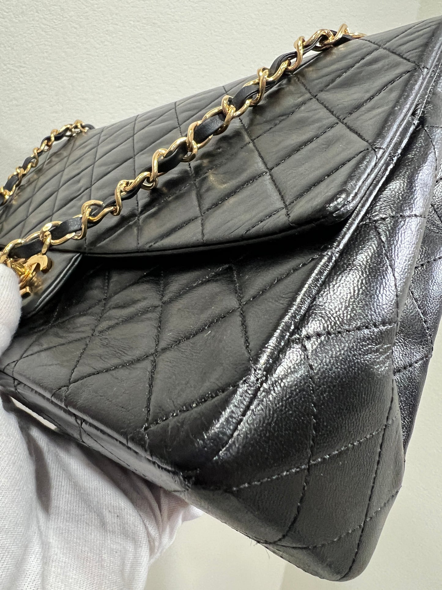 CHANEL Vintage Classic Flap with Wallet 24K gold 27cm