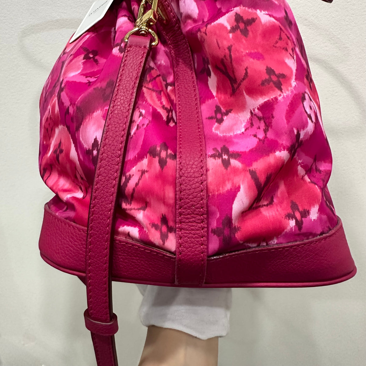 LOUIS VUITTON 2013 Limited Edition Monogram Nylon Ikat Flower Noefull MM Bucket Bag