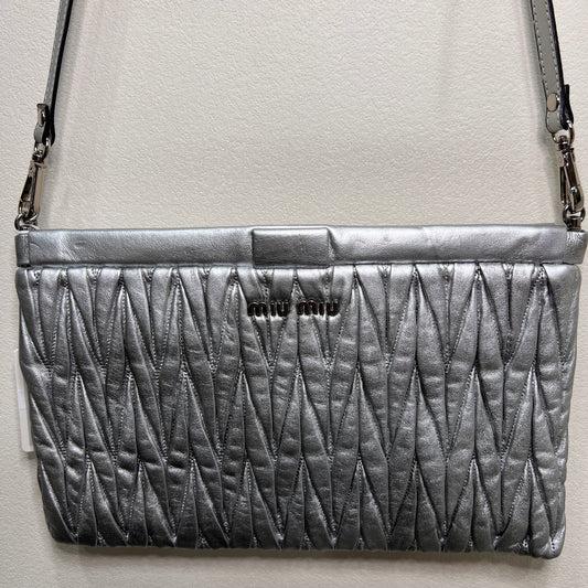 MIU MIU Metallic Leather Crossbody 30cm